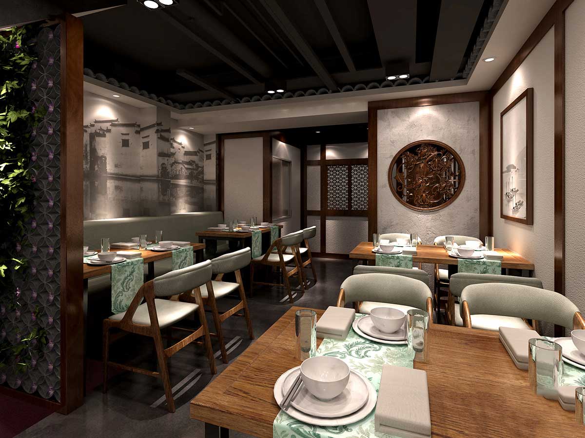 锦荟馆中式餐厅装修效果图案例,中式餐厅装修,中餐厅装修